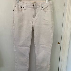 Mid rise J. crew white jeans